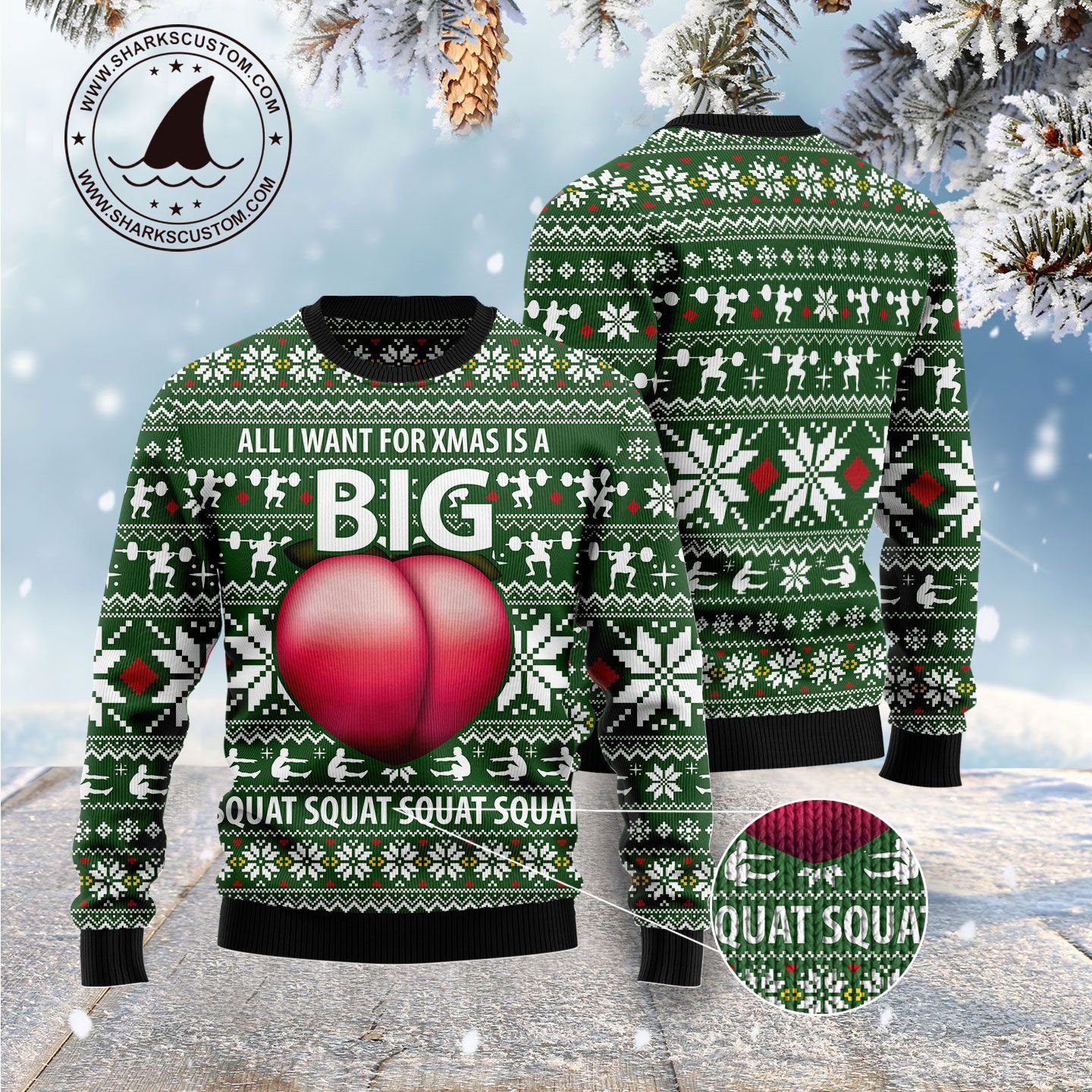 Ugly Sweater Big Booty Christmas Wool Sweater