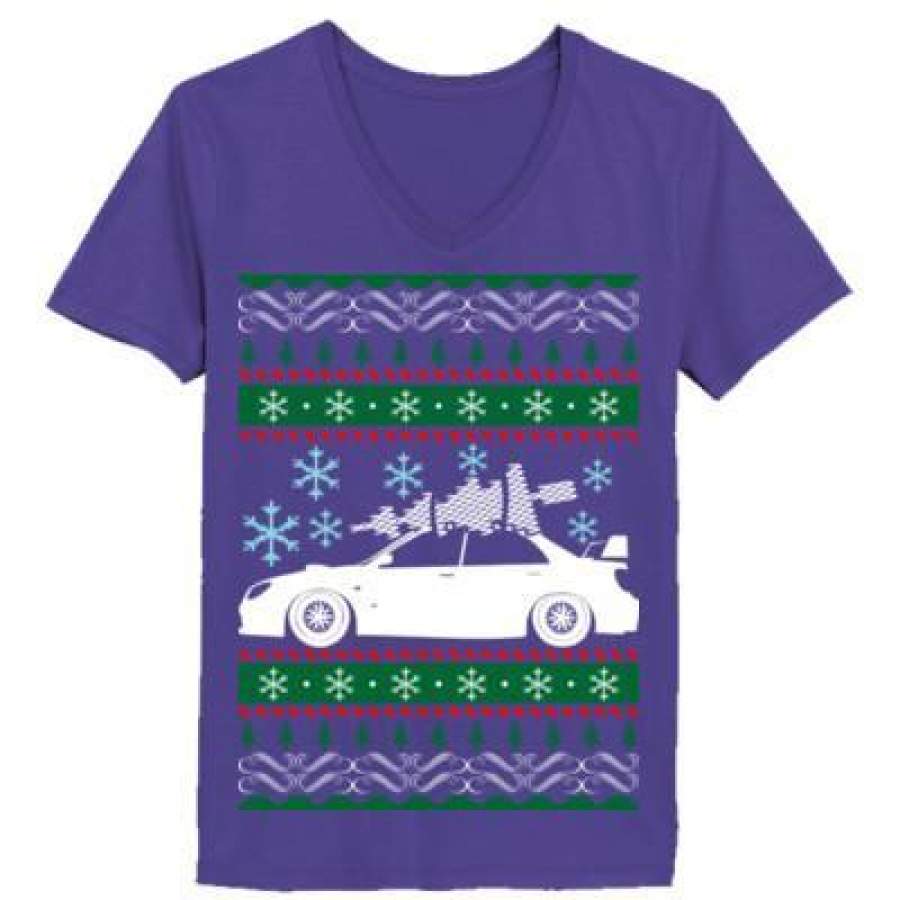 AGR 240sx Ugly Christmas Sweater Xmas – Ladies’ V-Neck T-Shirt