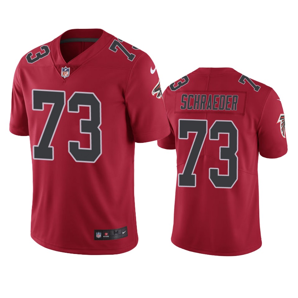 Atlanta Falcons Ryan Schraeder Red Nike Color Rush Limited Jersey