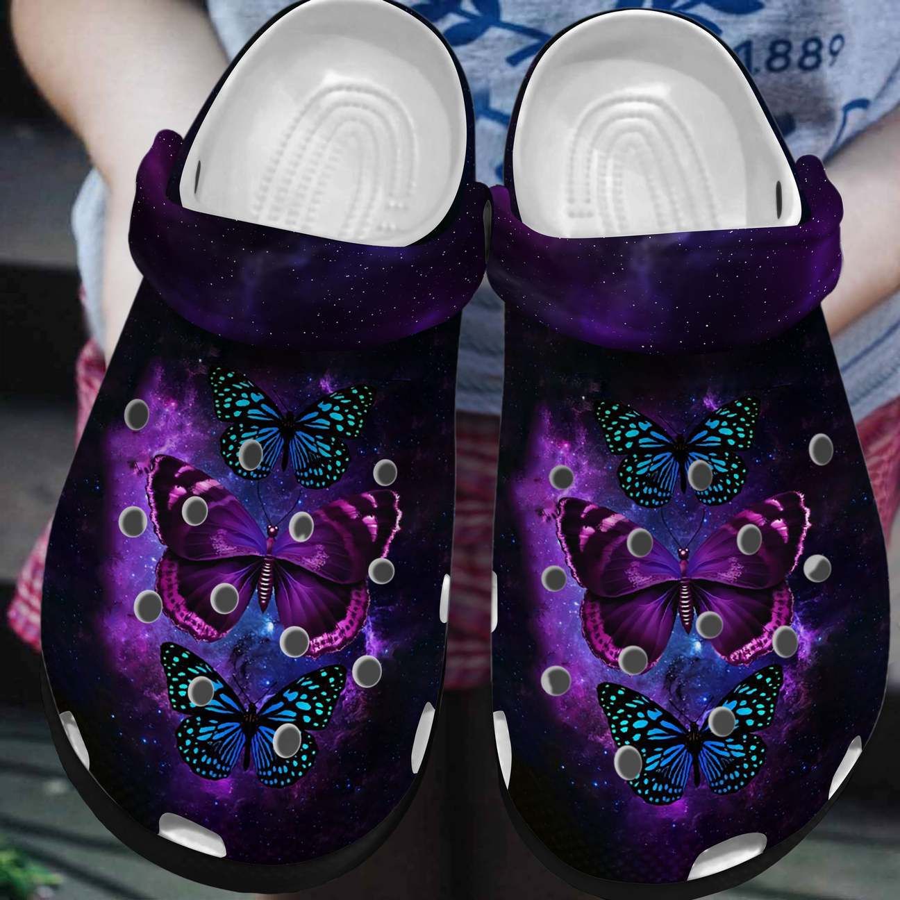 Butterfly Galaxy Personalized Clog Custom Crocs Comfortablefashion Style Comfortable For Women Men Kid Print 3D