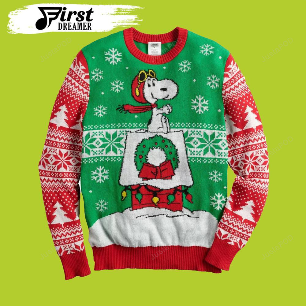 Peanuts Snoopy Christmas Ugly Sweater - Vmtee