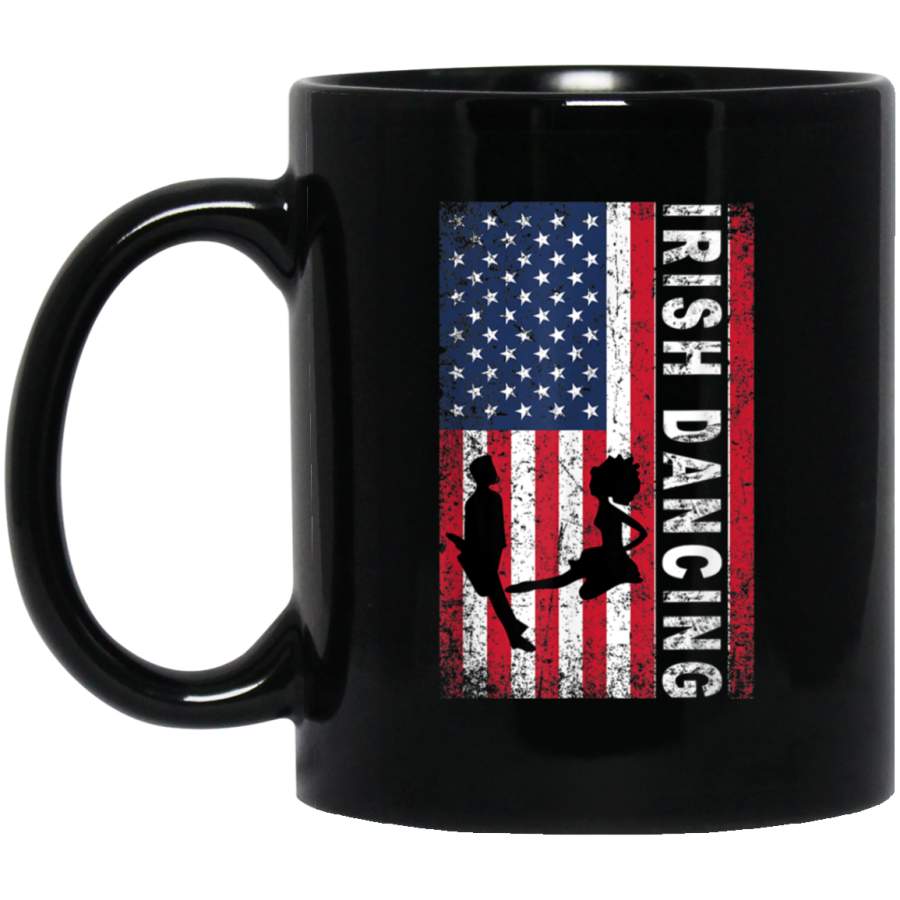 Irish dancing American Flag Vintage 4th July Gift  Mug