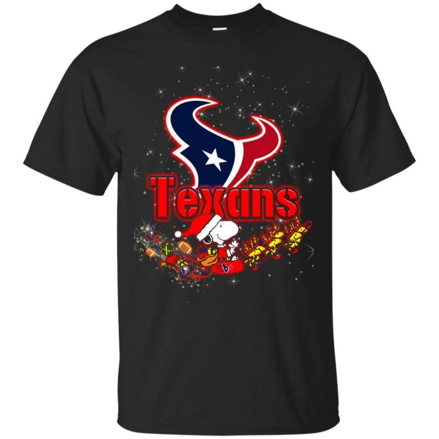 Snoopy Christmas Houston Texans T Shirts