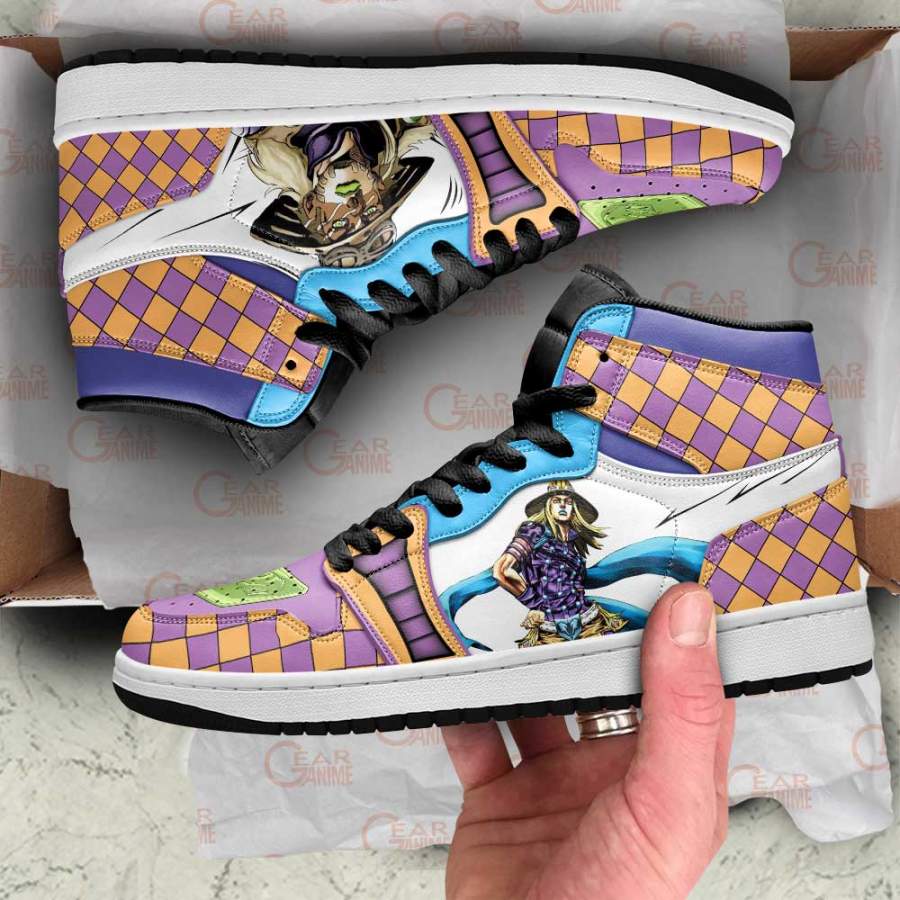 JoJo’s Bizarre Adventure Jordan Sneakers Gyro Zeppeli Anime Shoes