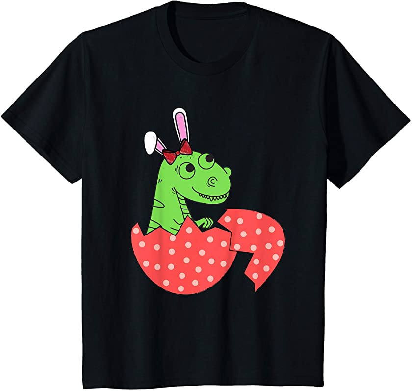 Kids Happy Easter T rex Dinosaur Bunny Egg Kids Toddler Boy T-Shirt