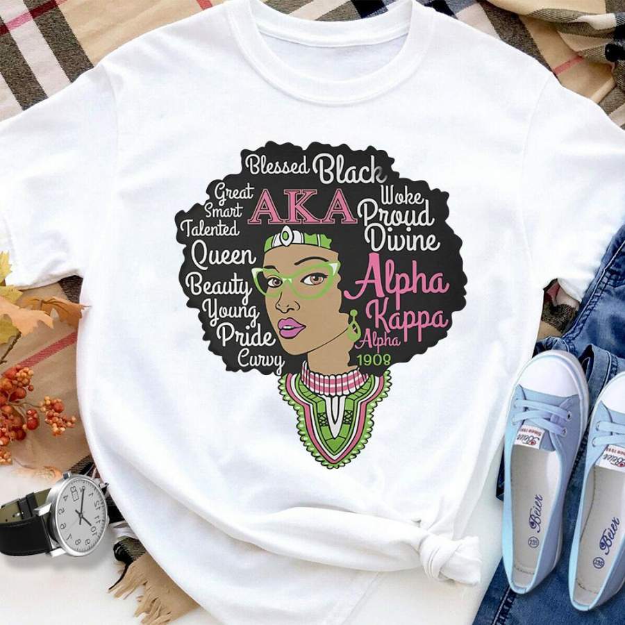 AKA black queen great smart talented white cotton t shirt for men and women S-6XL