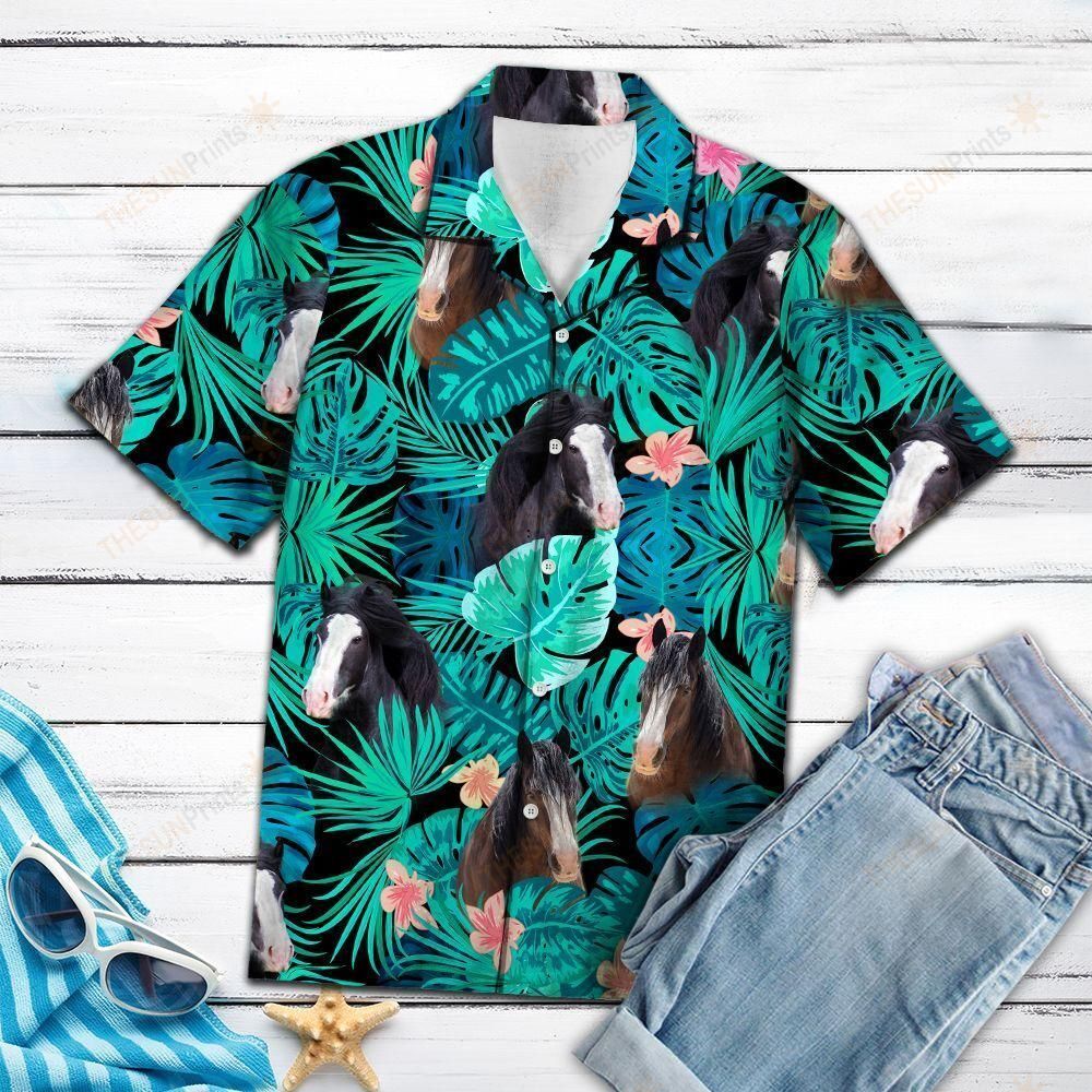 Clydesdale Green Tropical Hawaiian Shirt Ha109305