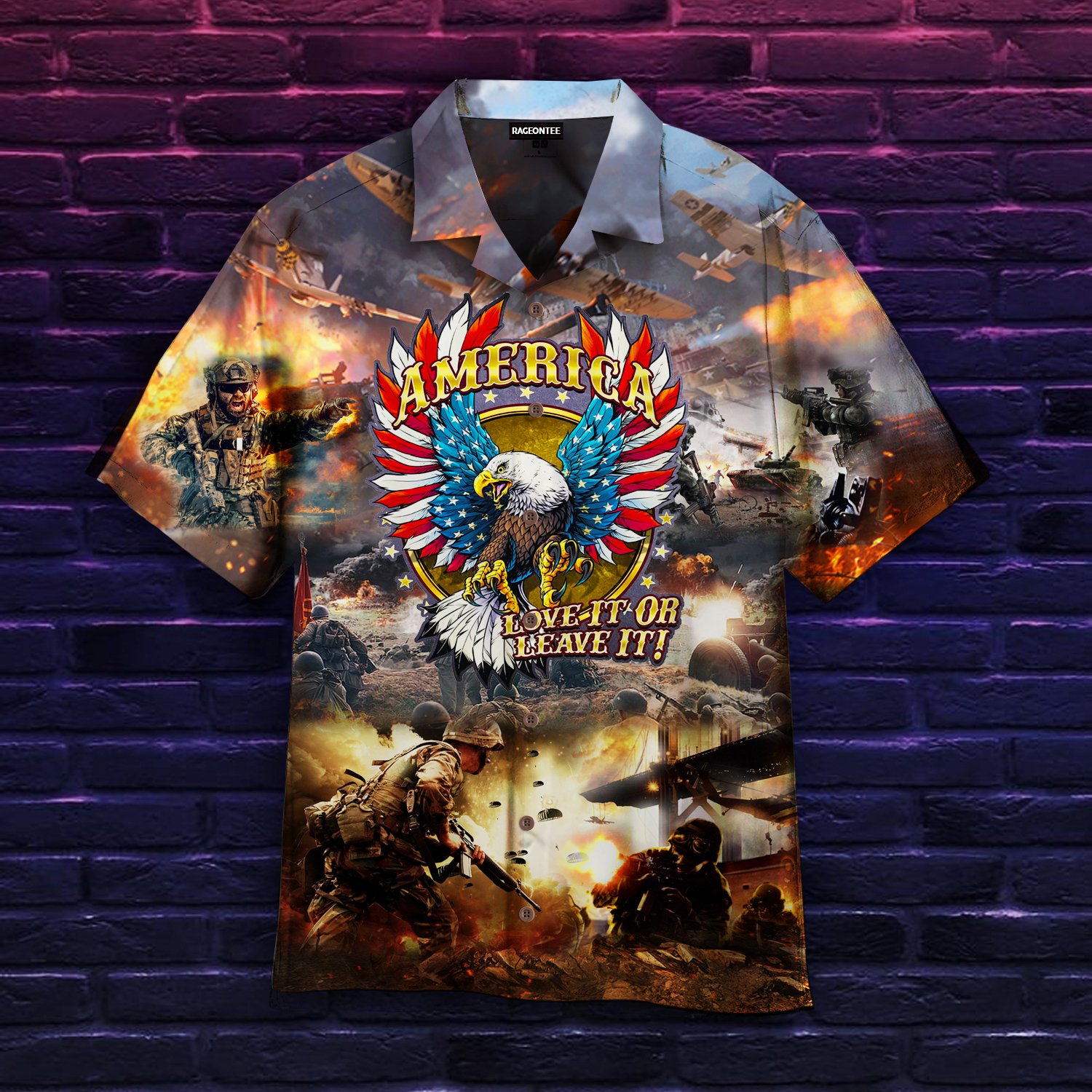 Veteran Eagle American Hawaiian Shirt | For Men & Women | Adult | Hw4895