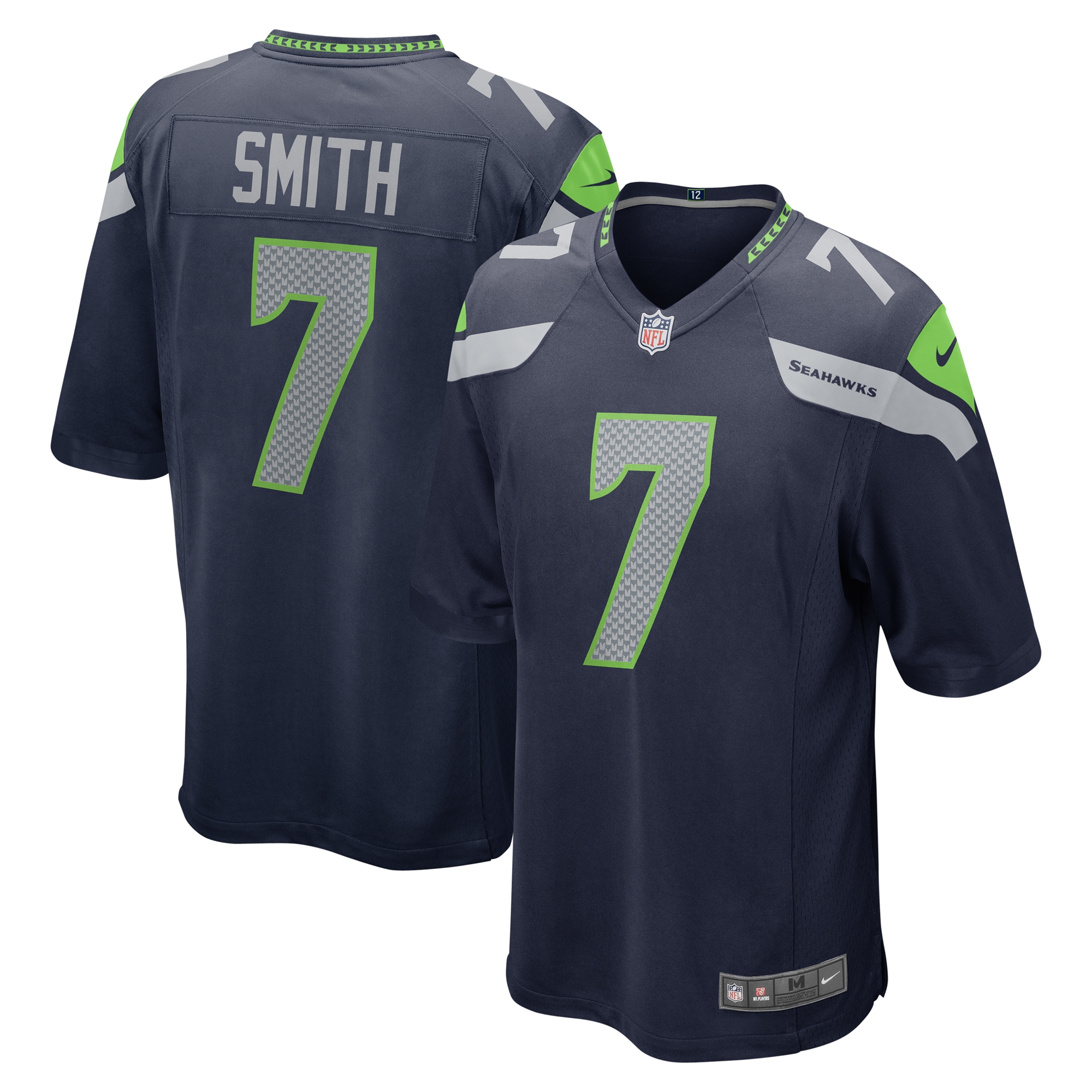 Geno Smith Seattle Seahawks Game Jersey – College Navy