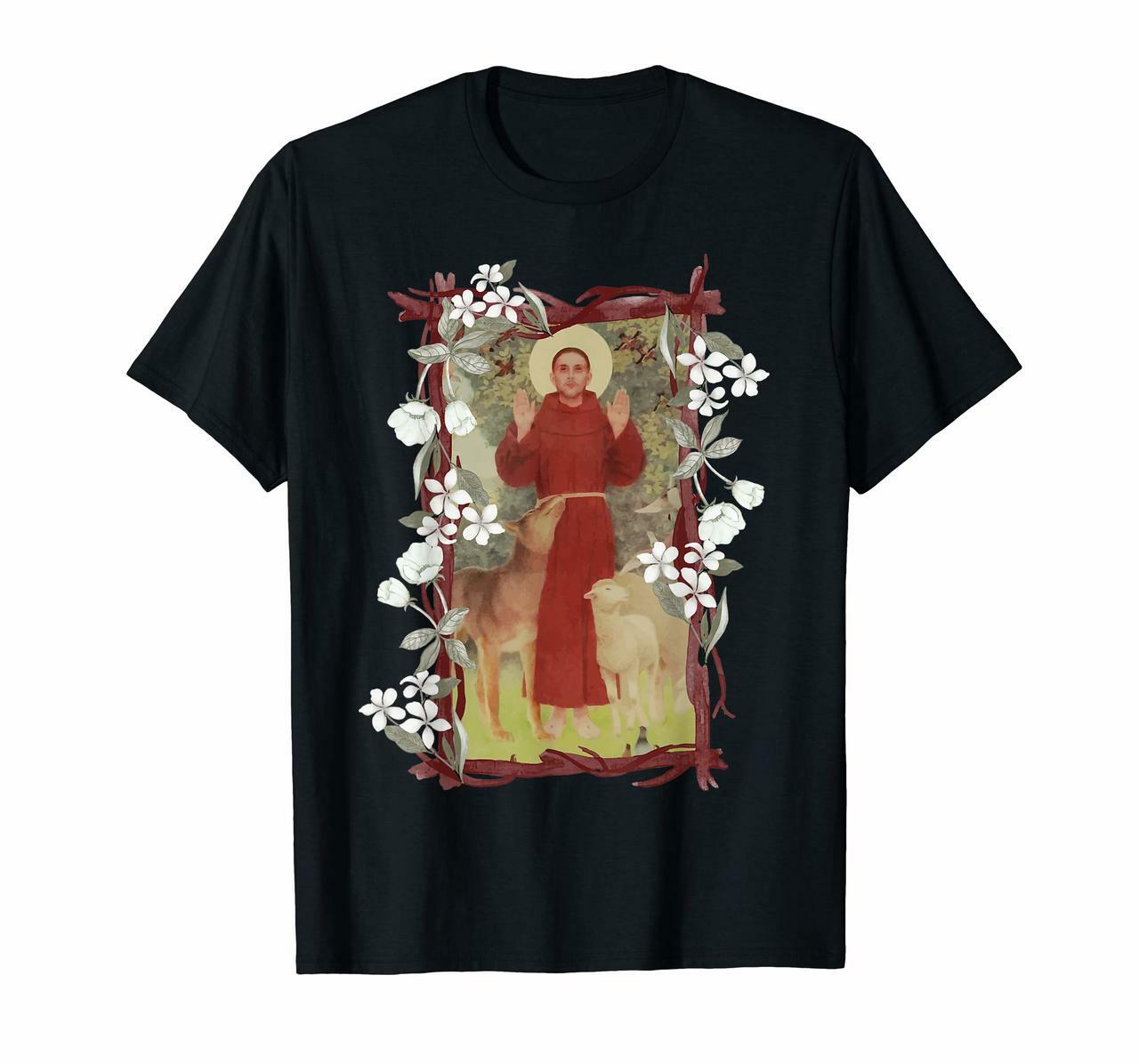 Saint Francis Of Assisi Patron Of Animals Floral Shirt