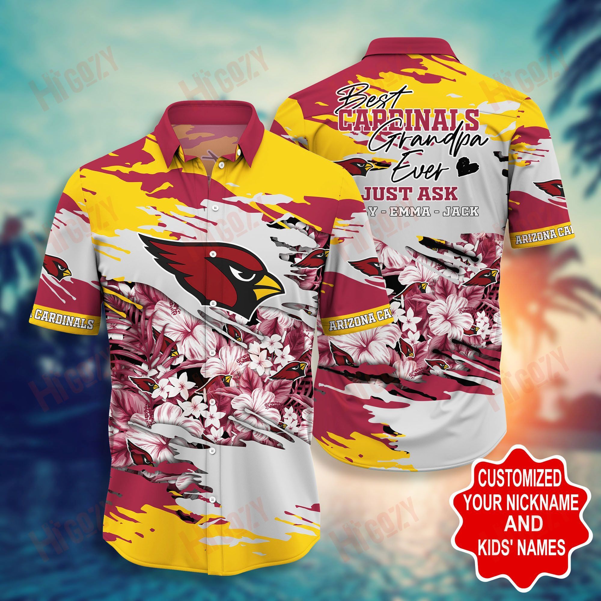 Arizona Cardinals Hawaiian Shirt Short Style Hot Trending Summer Ha35079