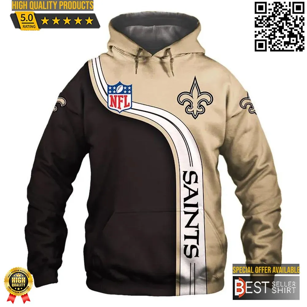 New Orleans Saints Colors Jersey 3D Hoodie 3D