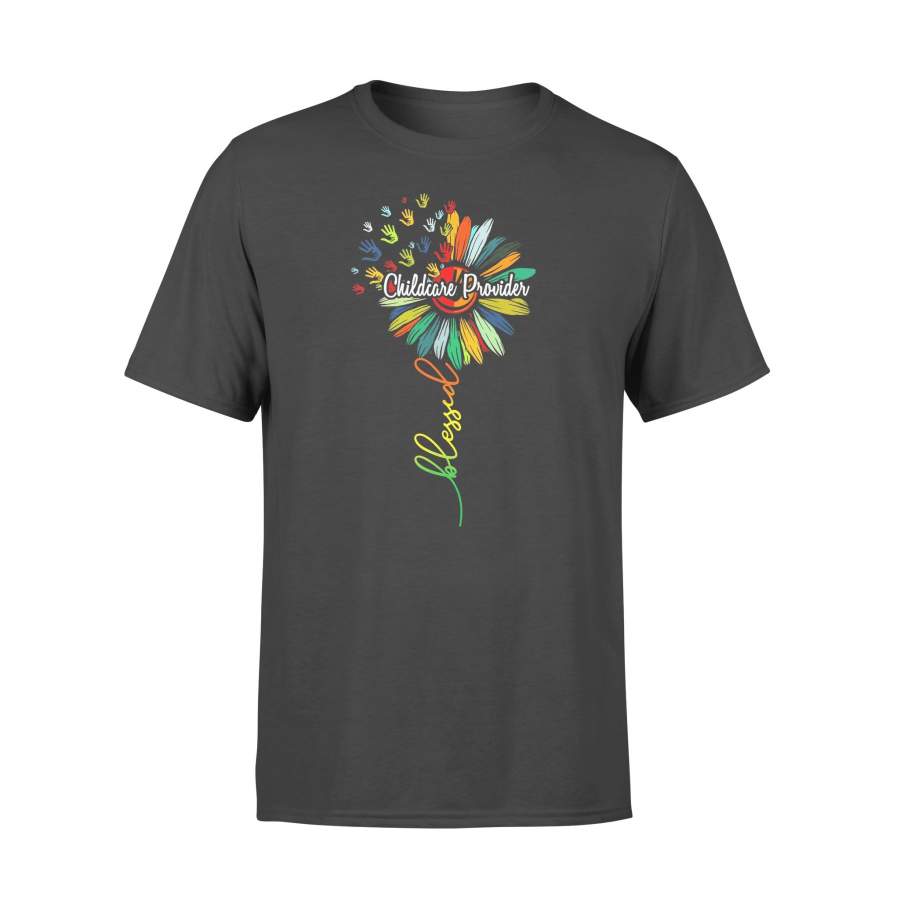 Blessed Childcare Provider Flower T-shirt