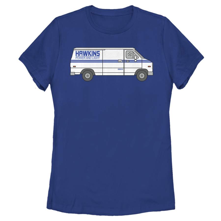 Stranger Things Women’s Hawkins Power Company Truck  T Shirt