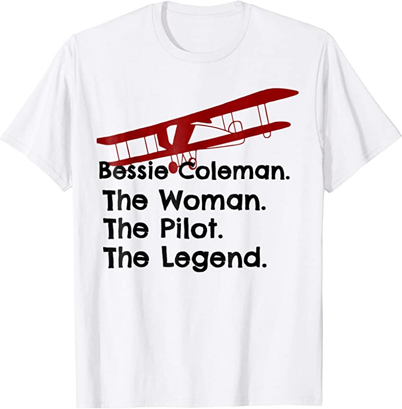 Bessie Coleman The Woman The Pilot The Legend Vintage Tshirt