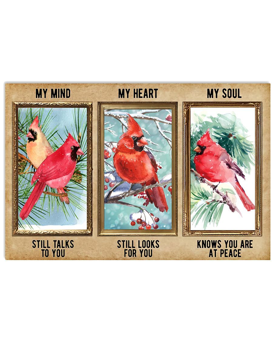 My Heart Still Looks For You Red Hummingbirrd Landscape Canvas & Poster Gift For Hummingbird Lover Memorial Gift Family Gift Home Decor Wall Art Visual Art