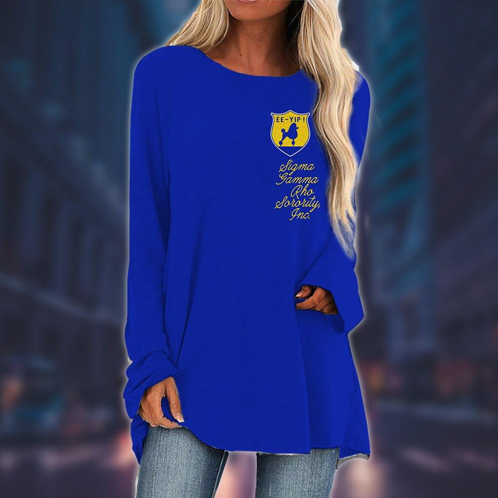 Sigma Gamma Rho Long Sleeve Loose Tunic Top 03