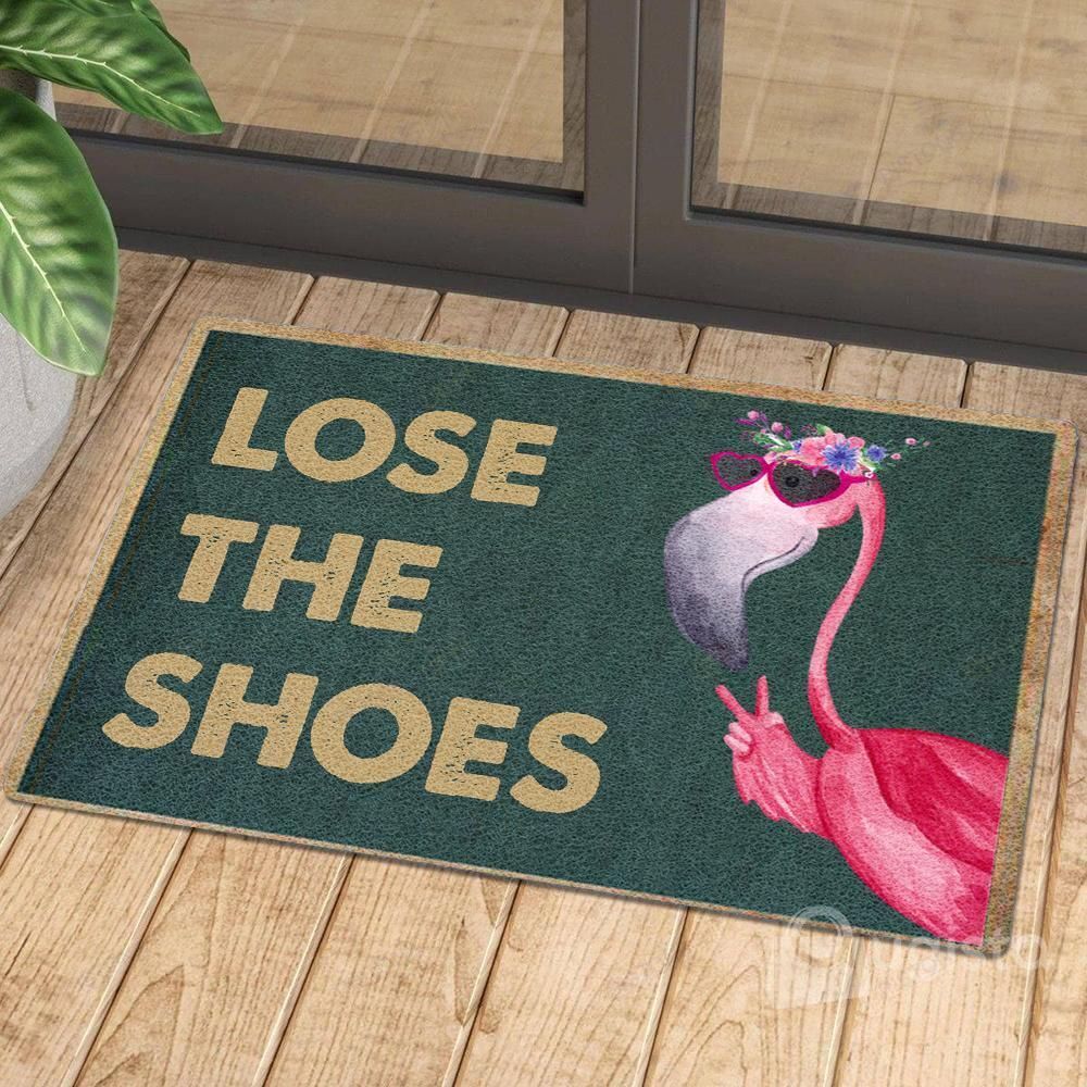 Lose The Shoes Flamingo Doormat | Welcome Mat