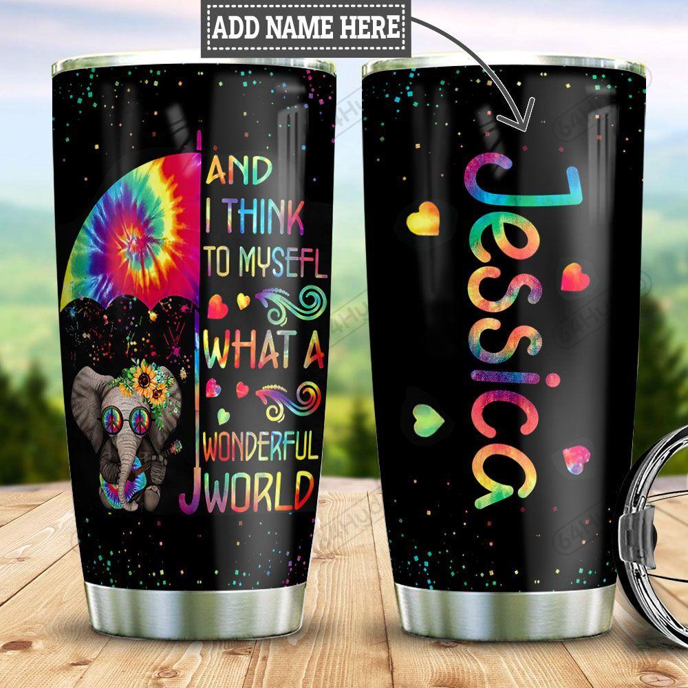 Personalized Hippie Elephant Ttz2201014Z Stainless Steel Tumbler