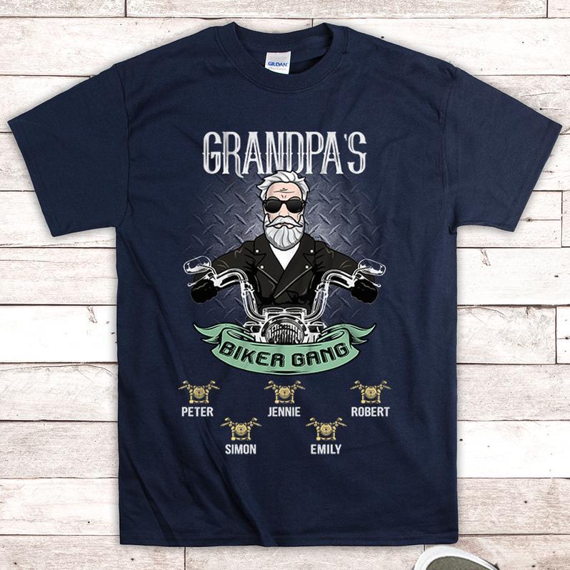 Apayprint – Grandpa’s Biker Gang | Personalized T-Shirt