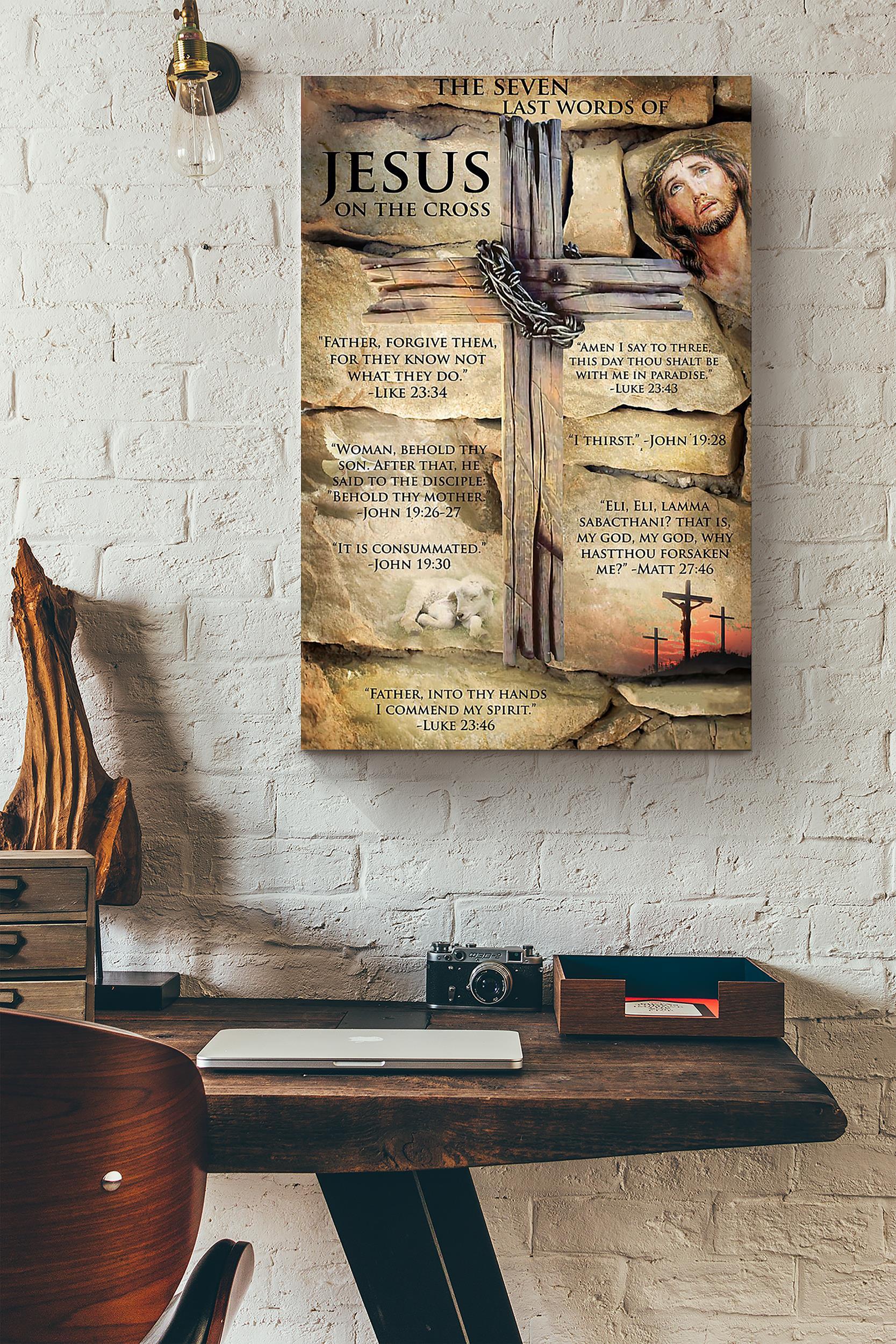 The Seven Last Words Of Jesus On The Cross Poster Wrapped Canvas