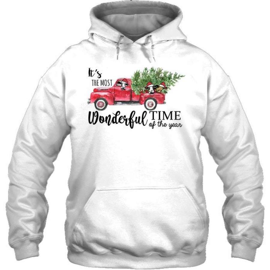 Wonderful Time Of The Year Cows Christmas Gift Hoodie
