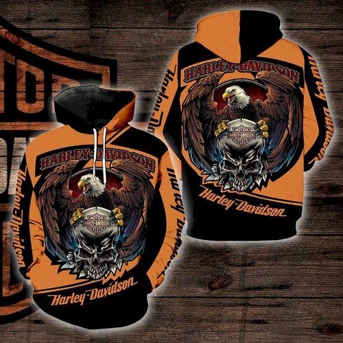 Harley Davidson Eagle Skull Full Print K1128 Hoodie – Varundayal Shop