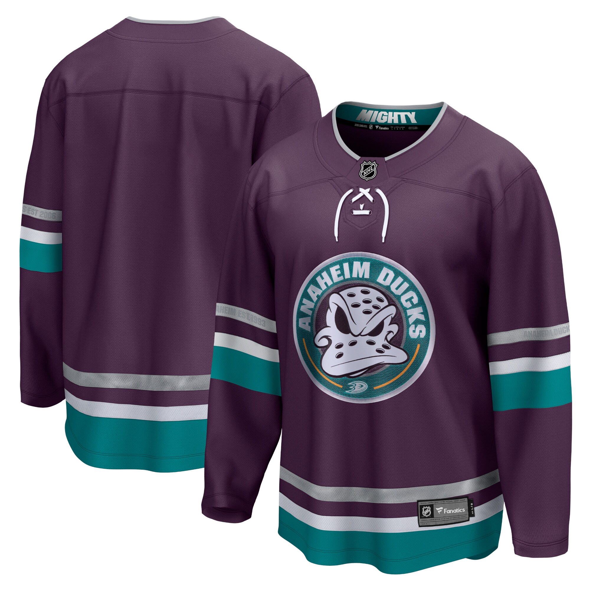 Anaheim Ducks Branded 30th Anniversary Premier Breakaway Jersey  Purple