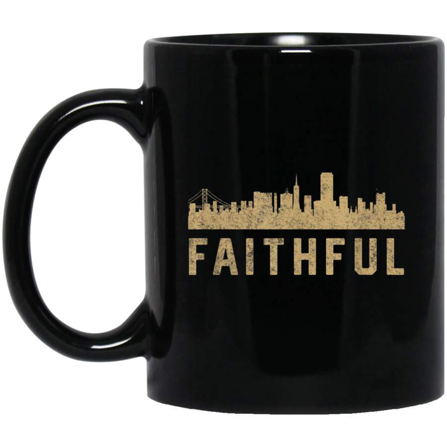 Vintage Downtown San Francisco Football Faithful Skyline Mug