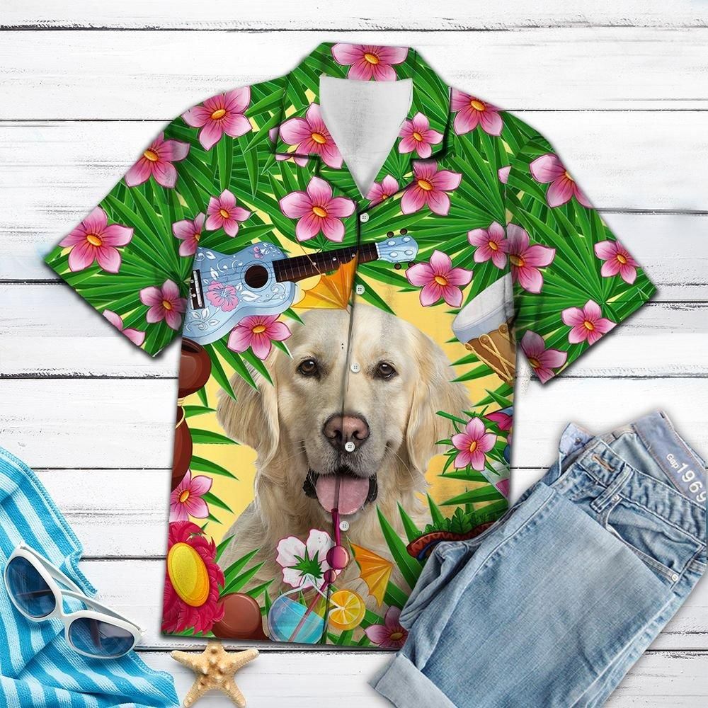 Aloha Shirt Golden Retriever Summer Party Ty2007 – Hawaiian Shirt