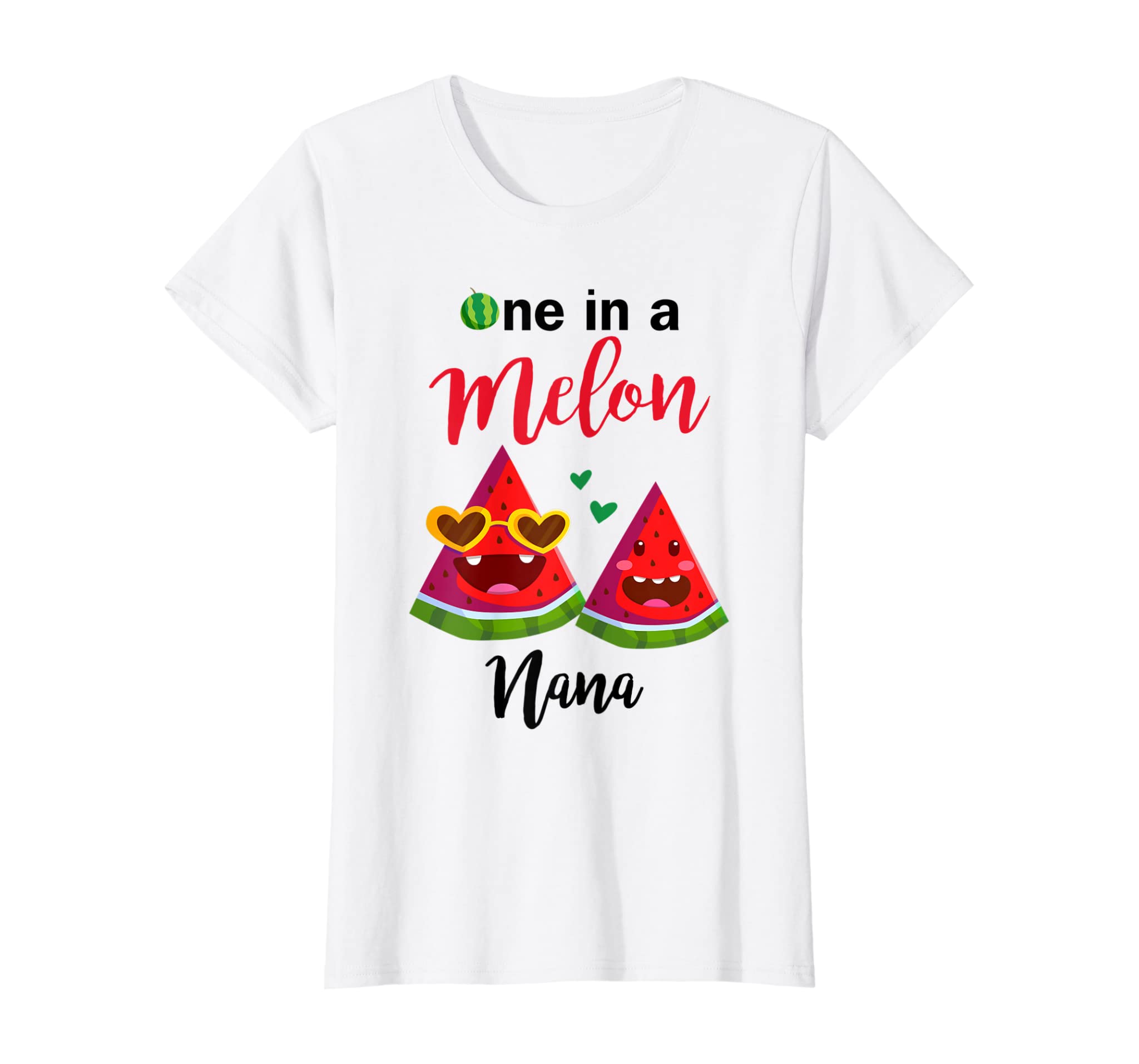 Womens One In A Melon Nana Watermelon Tshirt Summer Shirt Gifts