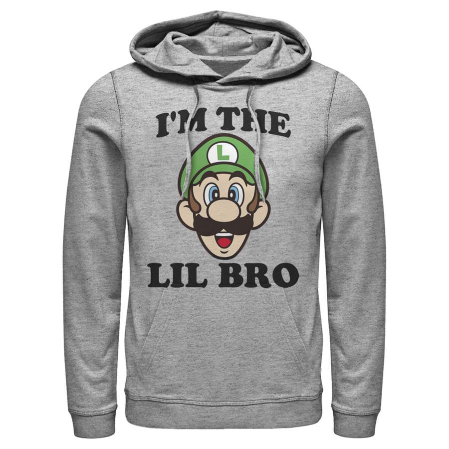 Nintendo Men’s Luigi Little Brother  Lightweight Hoodie