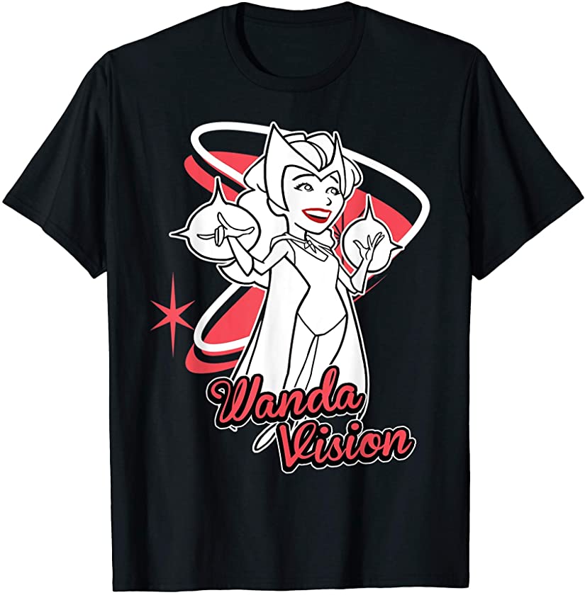 WandaVision Scarlet Witch Retro Cartoon T-Shirt