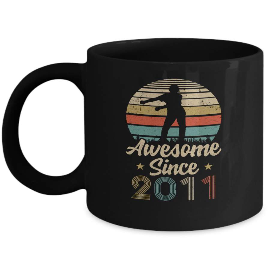 Vintage Flossing Awesome Since 2011 9th Birthday Gift Youth Mug