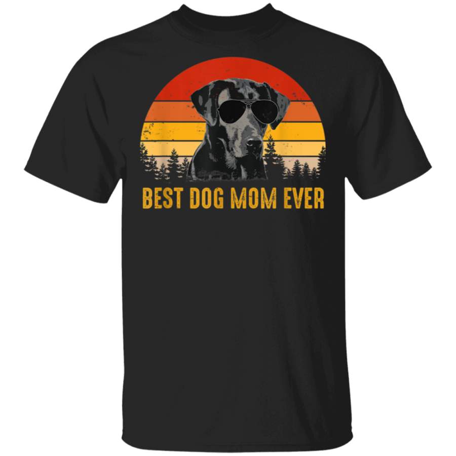 Vintage Best Dog Mom Ever Black Lab Labrador Mom T-Shirt