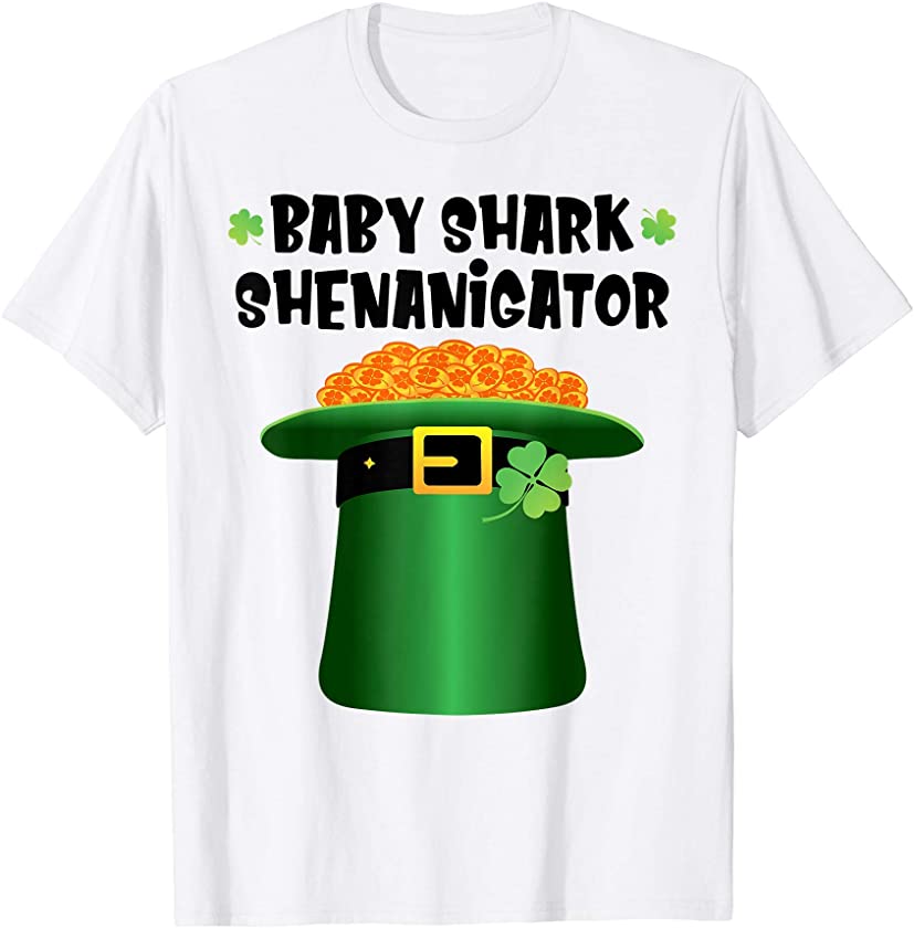 Baby Shark Shenanigator Family Matching St Patricks Day T-Shirt