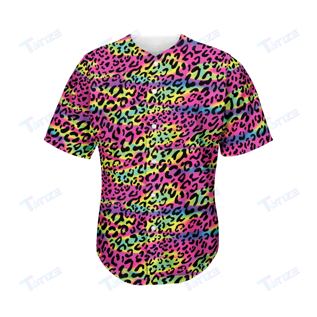 Trippy Psychedelic Leopard Baseball Shirt