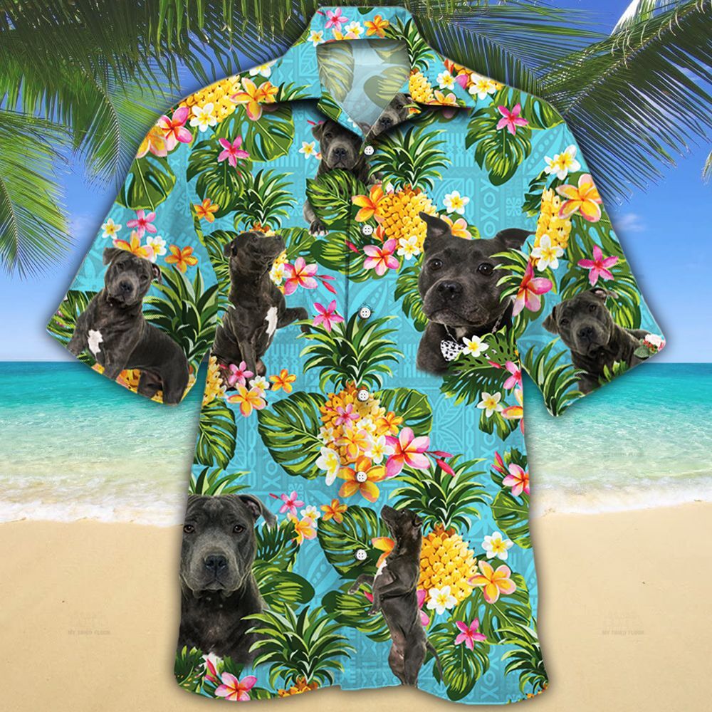 Staffordshire Bull Terrier Dog Lovers Pineapple Hawaii Shirt Ha13706