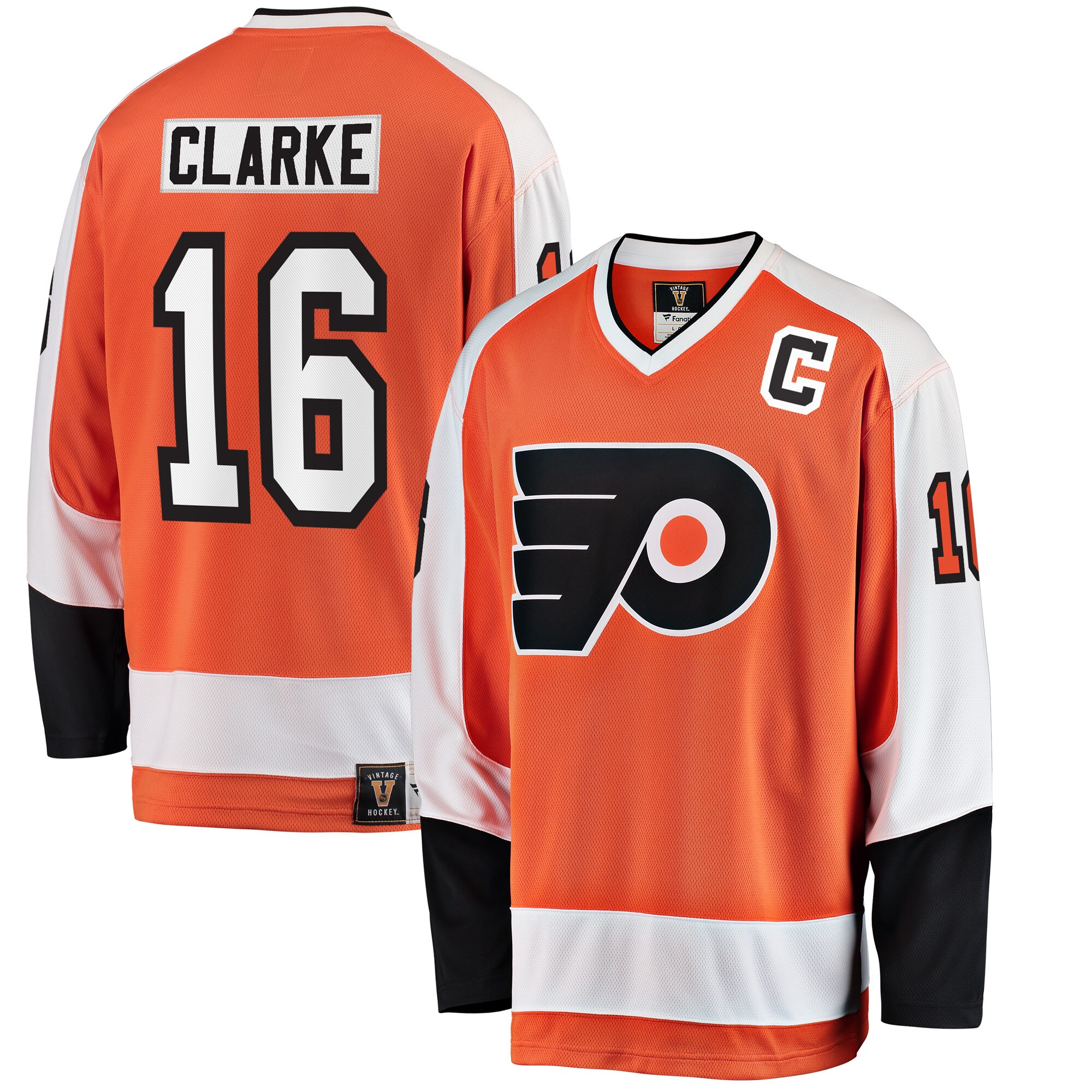 Men's Philadelphia Flyers Bobby Clarke Orange Premier Breakaway Retired Player Jersey