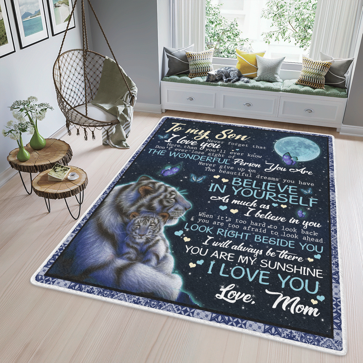 Wooni To My Son – Tiger Area Rug, Rectangle Rug Wn070322185