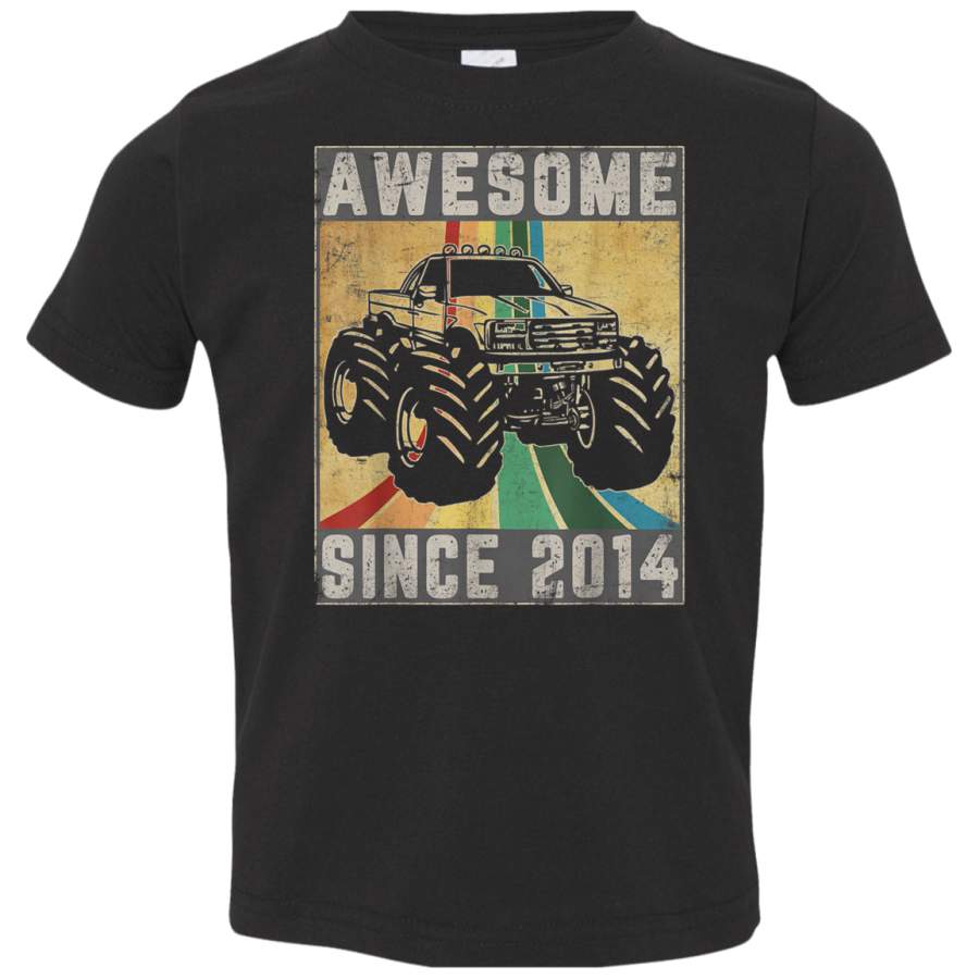 Awesome Since 2014 5th Years Old Monster Truck Rule JAM TShirt 3321 Rabbit Skins Toddler Jersey T-Shirt