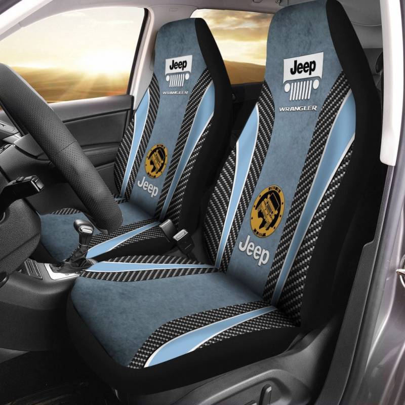 Jeep Wrangler TNC Car Seat Cover (Set of 2) Ver 1 (Air Force Blue)