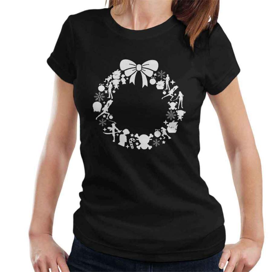 One Piece Christmas Wreath Pattern Women’s T-shirt