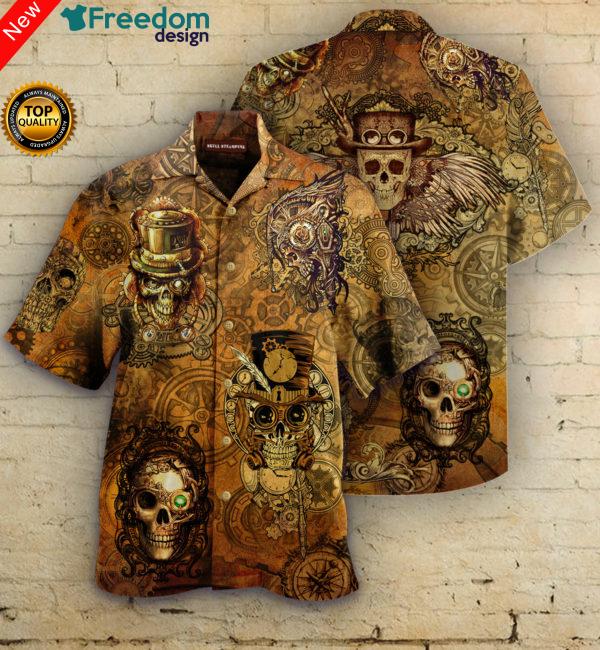 Skull Steampunk Hawaii Shirt Unisex Ha82633