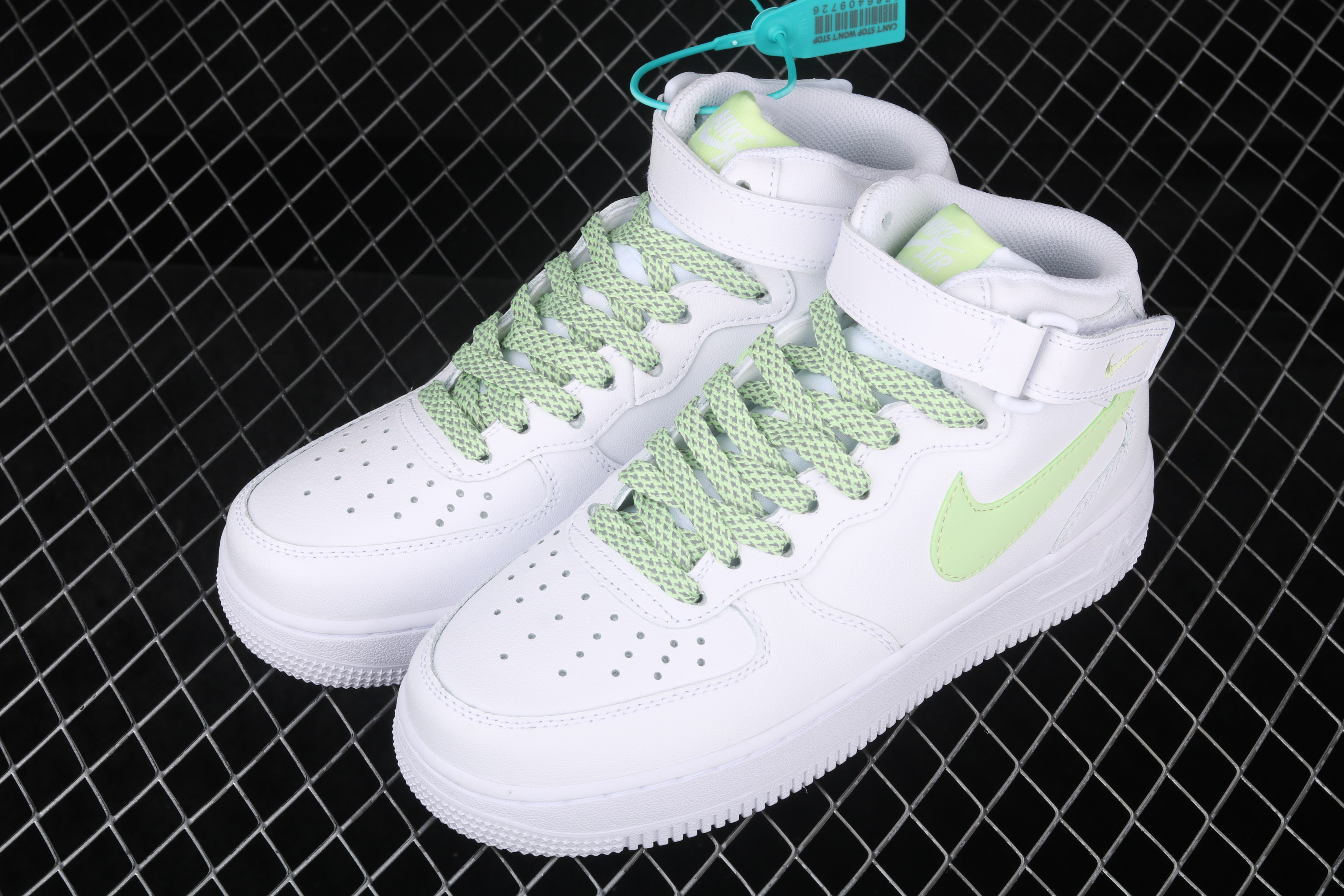 Nike Air Force 1 Mid White Green Shoes Sneakers SNK227268238