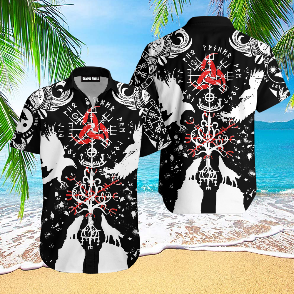 Beautiful Vikings Tattoo Hawaii Shirt For Men Women Ha39254