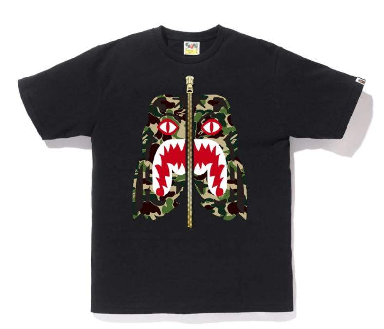 Bape Abc Camo Tiger Tee Black/Green