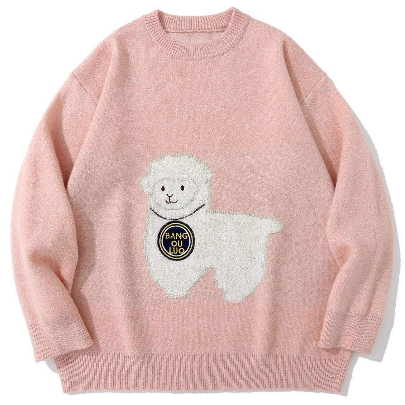 Talishko™ – Cartoon Cute Sheep Embroidery Knit Sweater