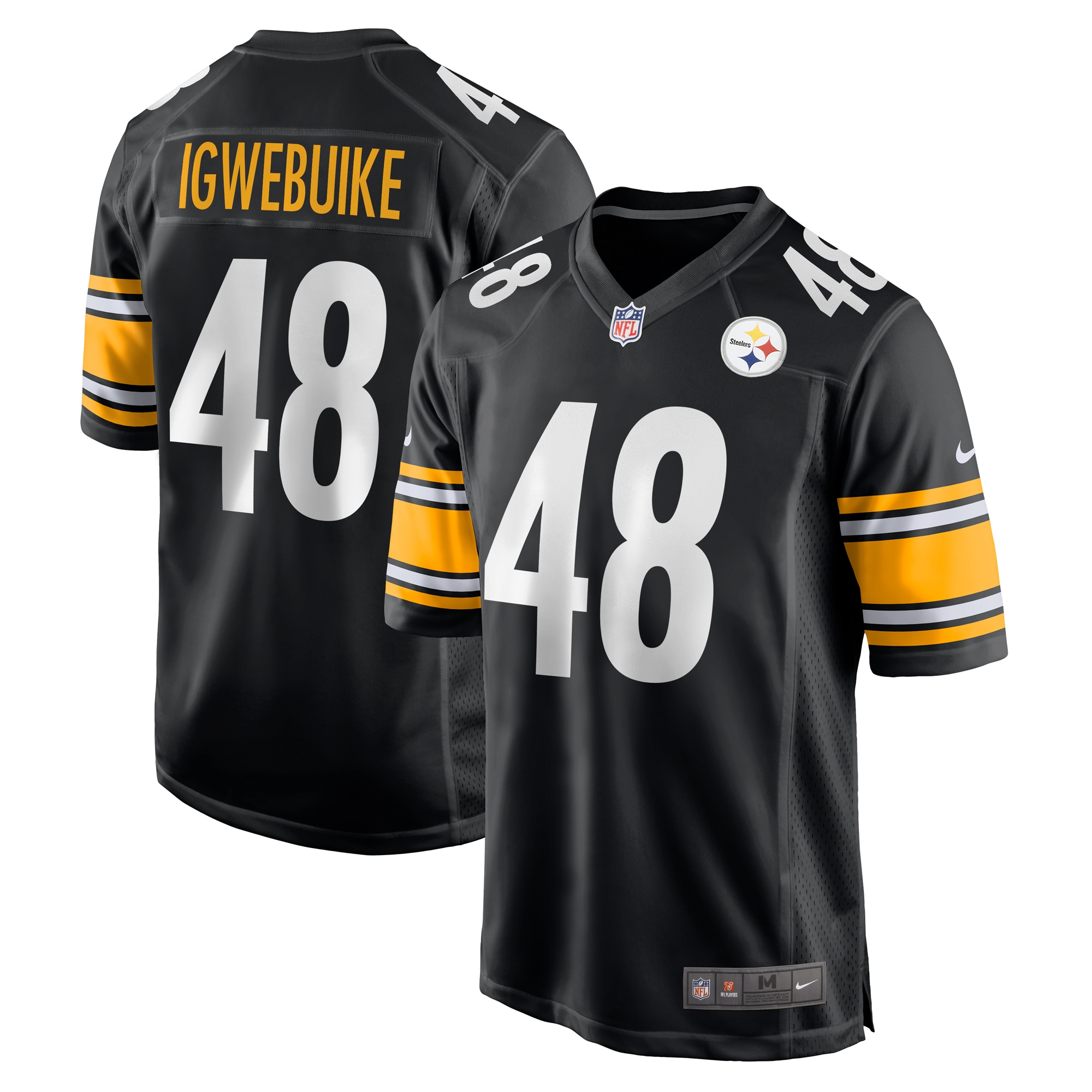 Men’s Pittsburgh Steelers Godwin Igwebuike  Black  Game Jersey