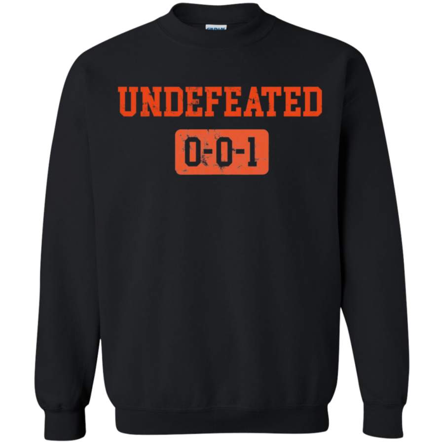 AGR Undefeated 0-0-1 Orange and White on Brown Sweatshirt